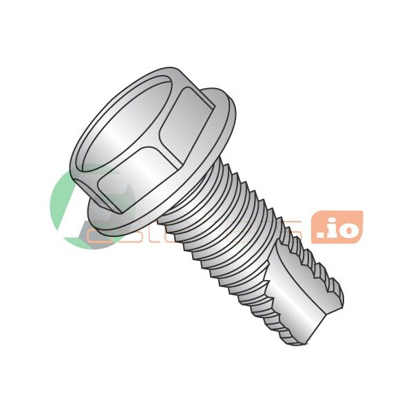 Newport Fasteners Thread Cutting Screw, #10-24 x 1 in, Stainless Steel Hex Head Hex Drive, 2000 PK 994104 - main